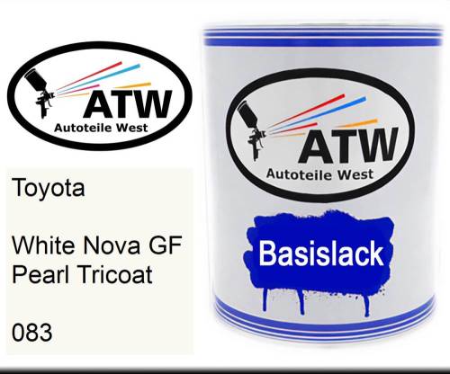 Toyota, White Nova GF Pearl Tricoat, 083: 1L Lackdose, von ATW Autoteile West.